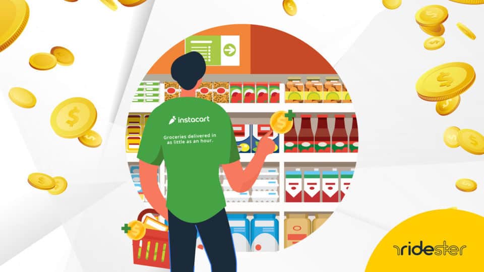 vector graphic for the post how much can you make a week with instacart - header image