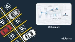 vector graphic showing lax airport parking map and graphic illustration