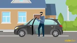 vector graphic showing a turo user using the Turo Go app