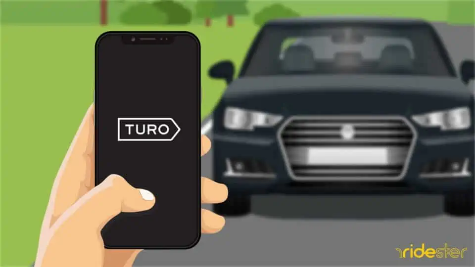vector graphic showing a turo user using the Turo Go app