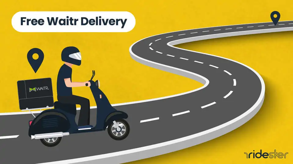vector graphic showing an illustration of a waitr free delivery