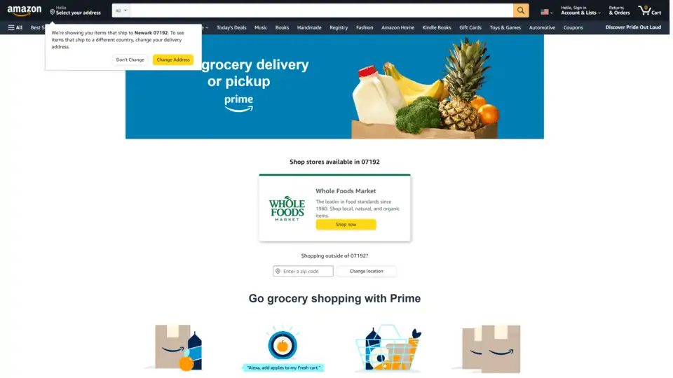 Amazon Grocery Pickup