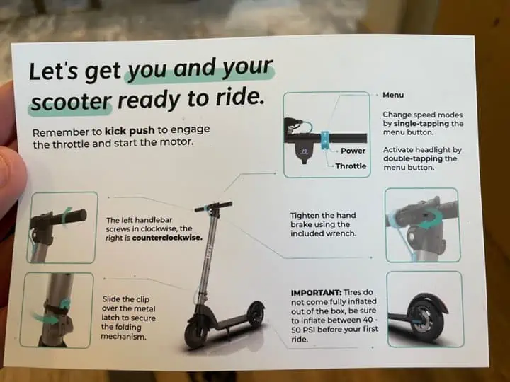 LevyPlus+ electric scooter unboxing - instructions manual