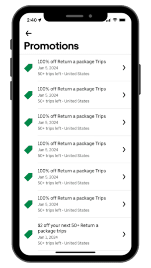 uber promo codes for existing users within an Uber account