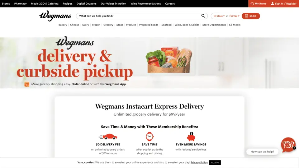 Wegmans Grocery Pickup
