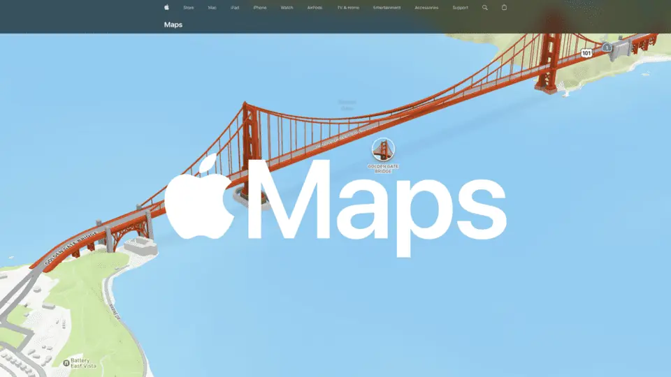 A screenshot of the apple_maps homepage