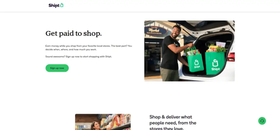 screenshot showing the first step in applying to shipt as a shipt shopper