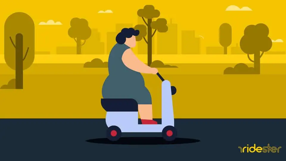 vector graphic showing an illustration of the best electric scooter with seat for heavy adults