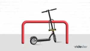 vector graphic showing an image of the best bike lock for electric scooters