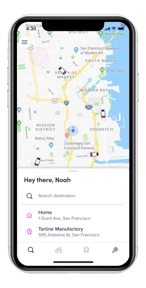 does lyft take cash - gif showing how it works