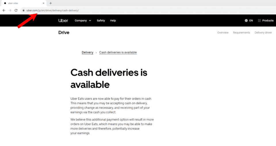 image showing if Uber Eats accepts cash inside the united states - they don't