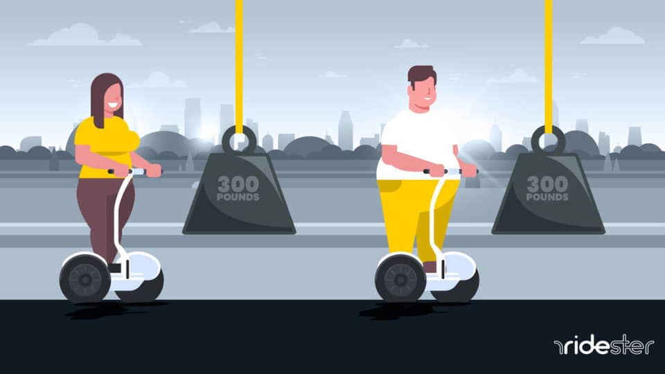 vector graphic showing an illustration of the best electric scooters for adults 300 pounds