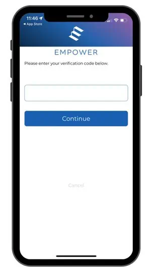 a screenshot of the Empower driver app signup process