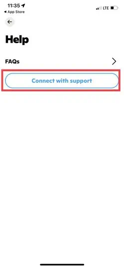 a screenshot of the third step in a tutorial about how to contact GoPuff support via live chat within the app