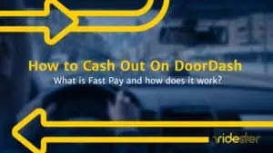image showing the text "How to cash out on DoorDash" on top of a Ridester-themed background