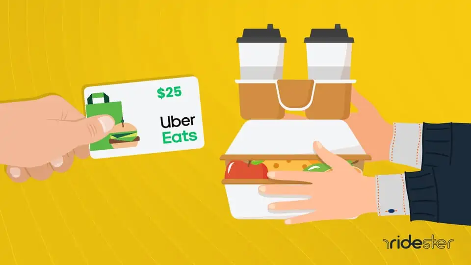 vector graphic for header image of how to use uber eats gift cards