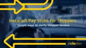 a header graphic with the title "Instacart Pay stubs for shoppers" against a nice-looking background