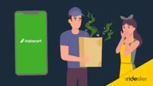 vector graphic showing an illustration of instacart scams