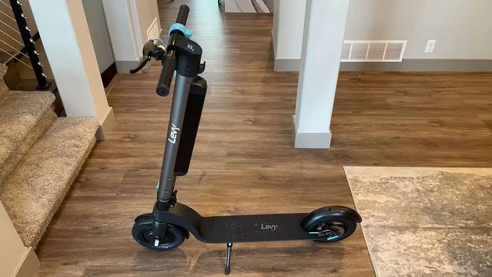 image of an assembled LevyPlus+ electric scooter review post