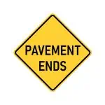 Pavement Ends Sign