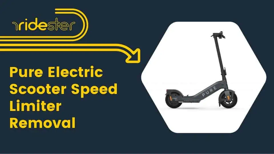 custom vector graphic showing a pure electric scooter speed limiter removal