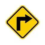 Sharp Right Turn Sign