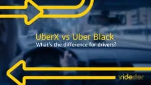 header graphic showing ridester graphics with the text "UberX vs Uber Black - what's the difference for drivers?" in the middle