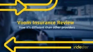 A header graphic showing the text "Voom Insurance review" text against a Ridester-themed background
