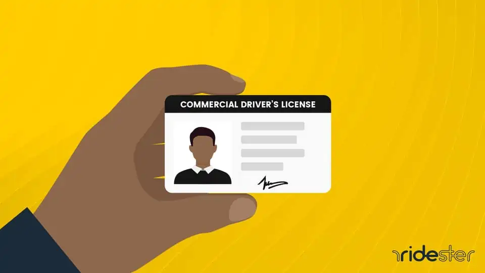 vector graphic showing a hand holding a cdl to help answer the question what is a cdl